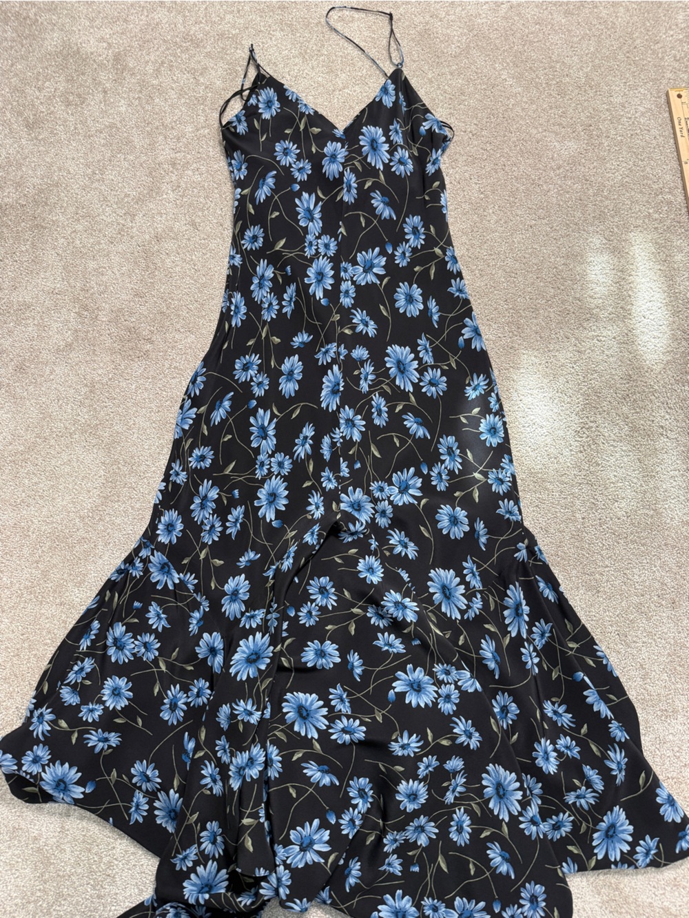 Michael Kors Collection Daisy Silk Crepe de Chine Handkerchief Slip Dress size 6 - Picture 14 of 15